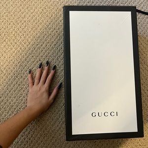 Authentic Gucci Shoe box with Gucci Shopping Bag